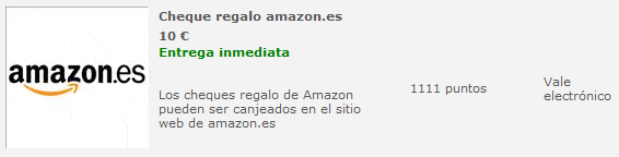 Posibilidad de ganar ahora 10 euros en codigos de Amazon España desde Ipsos